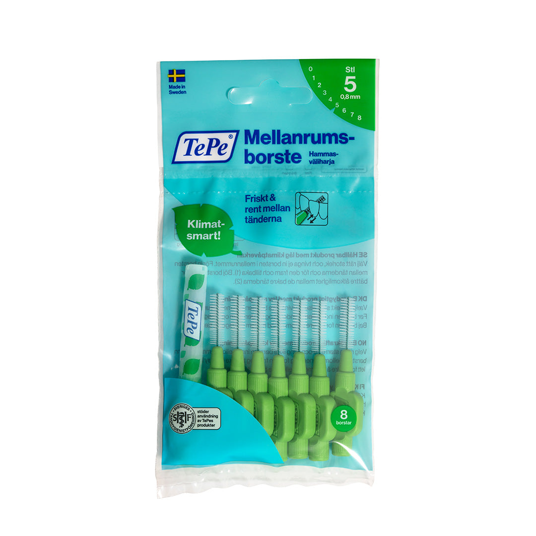 TePe Ara Yüz Fırçası 0.8 mm Yeşil (8'li Paket)