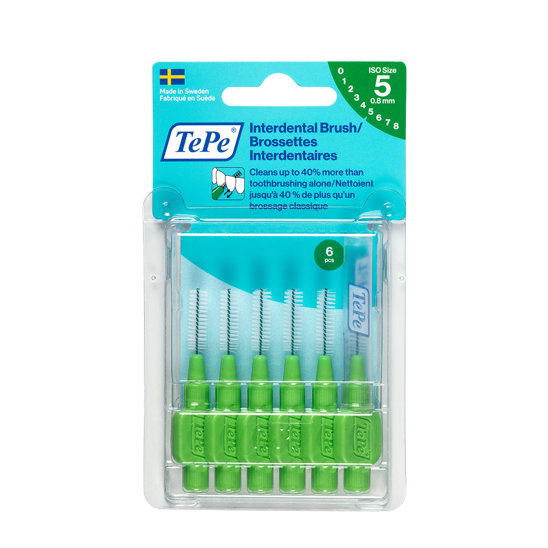 TePe Ara Yüz Fırçası 0.8 mm Yeşil (6'lı Paket)