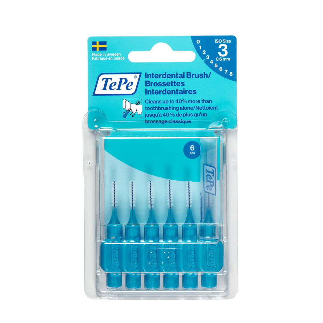 TePe Ara Yüz Fırçası 0.6 mm Mavi (6'lı Paket)