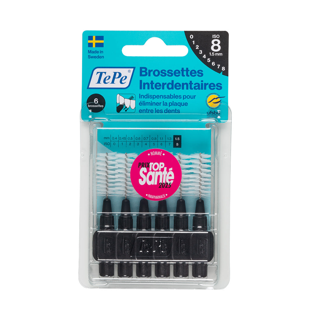 TePe Ara Yüz Fırçası 1.5 mm Siyah (6'lı Paket)