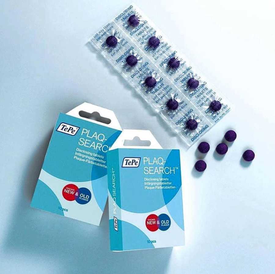 TePe PlaqSearch Plak Boyama Tableti (10'lu Paket)